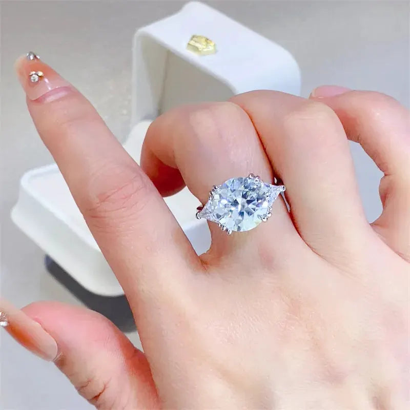 5 Carat Moissanite 925 Sterling Silver Ring by Partner Label