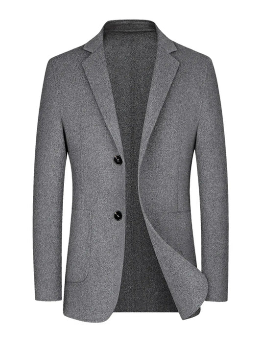 Men's Full Size Classic Fit Button Up Blazer Plus Size by Trendsi