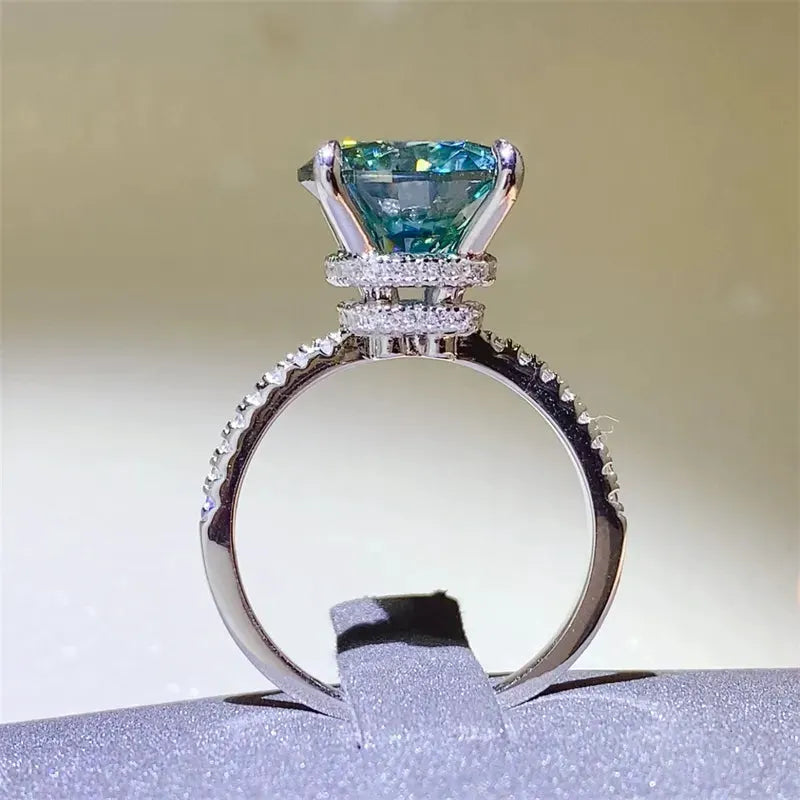5 Carat Moissanite Zircon 925 Sterling Silver Ring by Partner Label