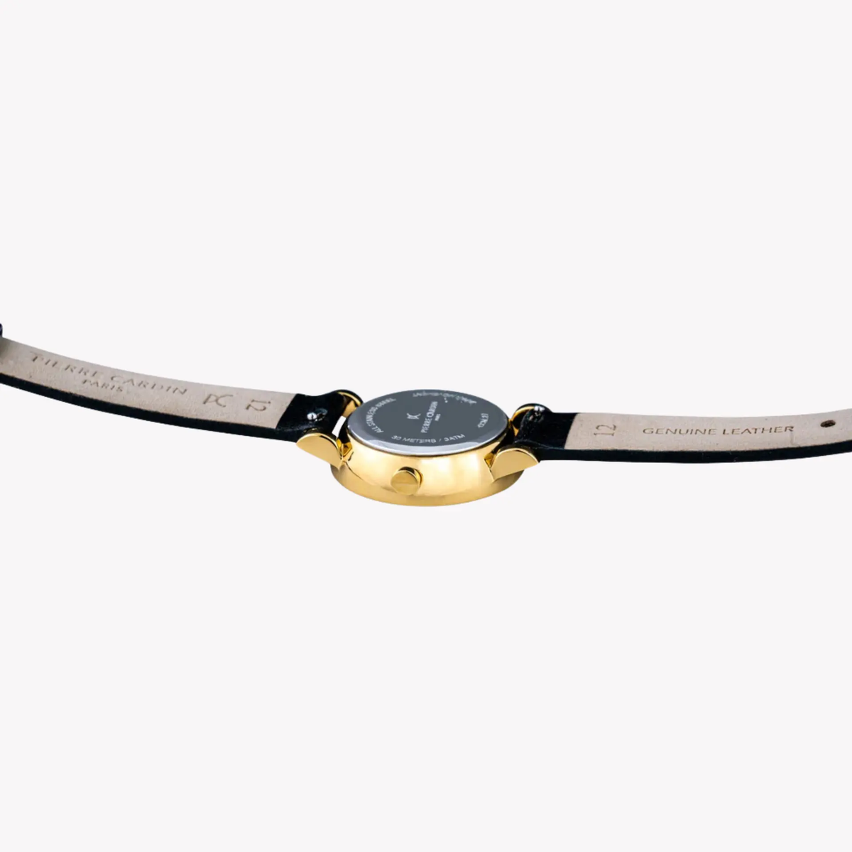 Pierre Cardin Women's Black Leather Watch, Silver & Gold | Ccm.0514 by PIERRE CARDIN
