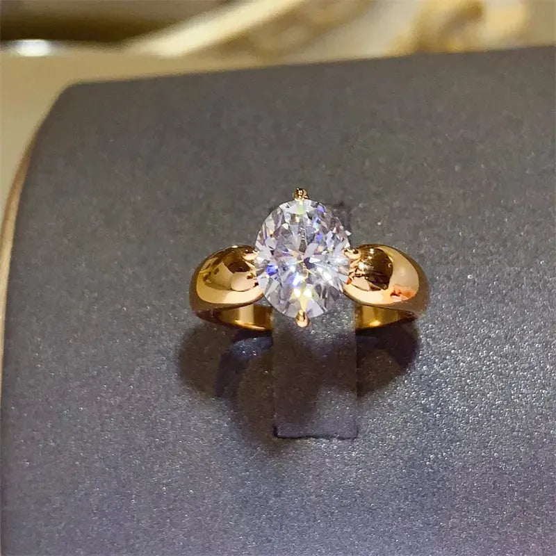 2 Carat Moissanite 925 Sterling Silver Ring by Partner Label