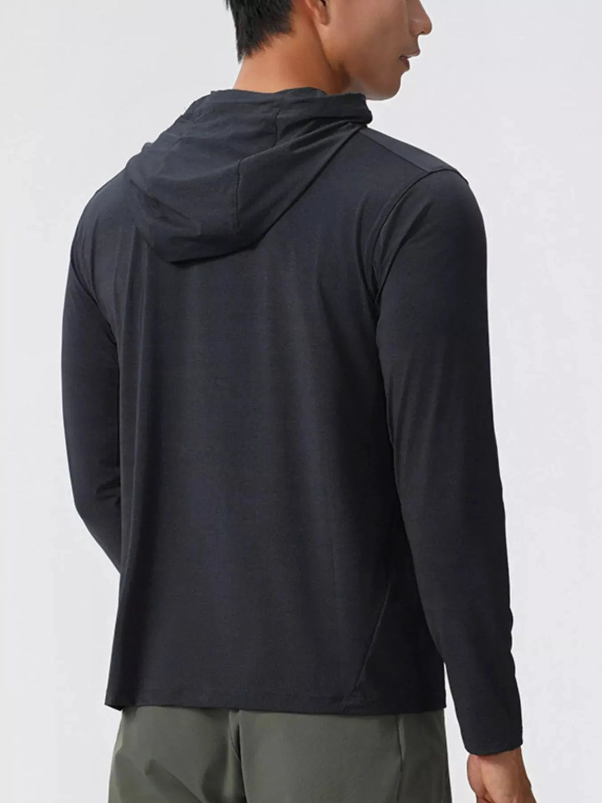 Men's Solid Color Long Sleeve Hoodie by Partner Label