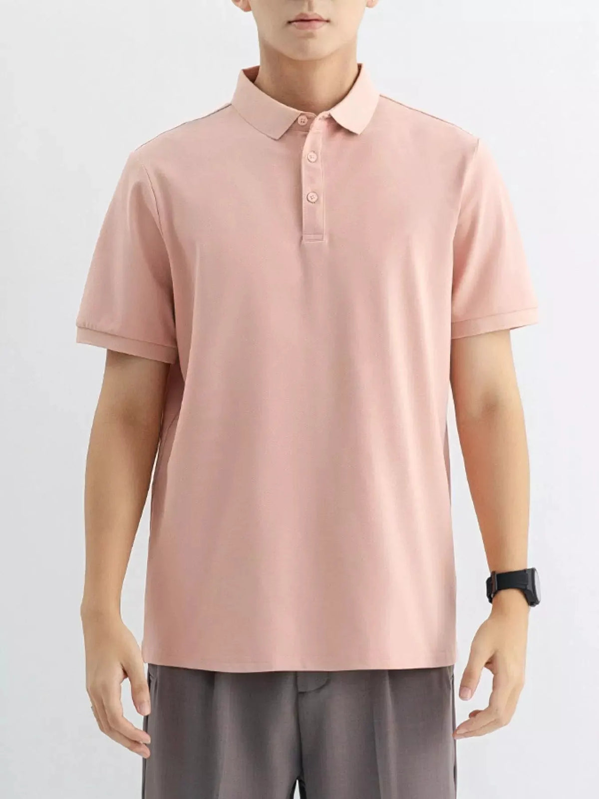 Men's Plus Size Classic Fit Short Sleeve Polo by Trendsi