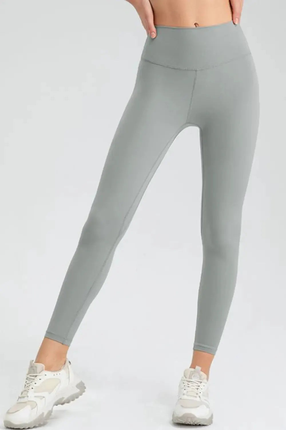 Wide Waistband Slim Fit Active Leggings by Partner Label