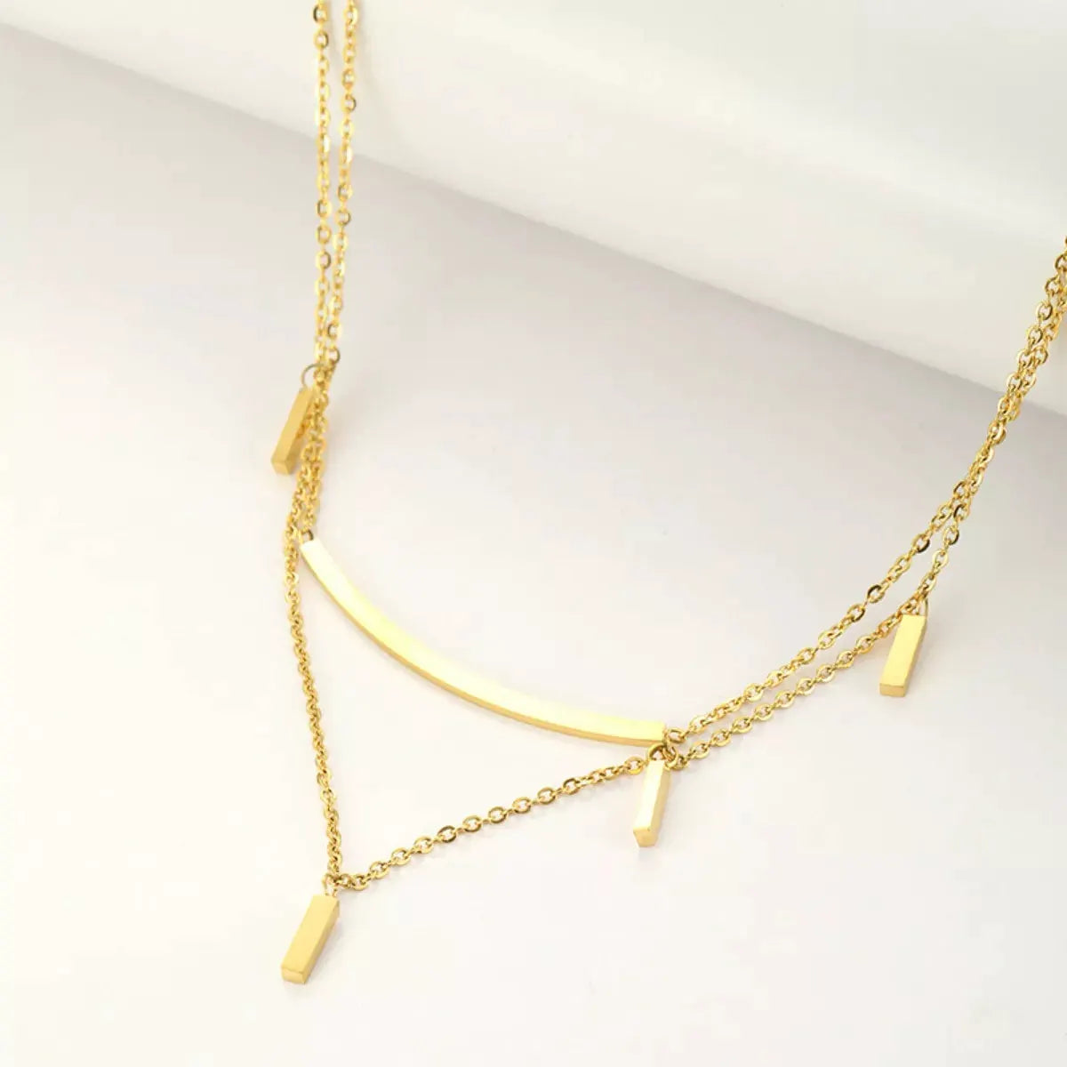 18K Gold-Plated Double Layered Necklace by Partner Label
