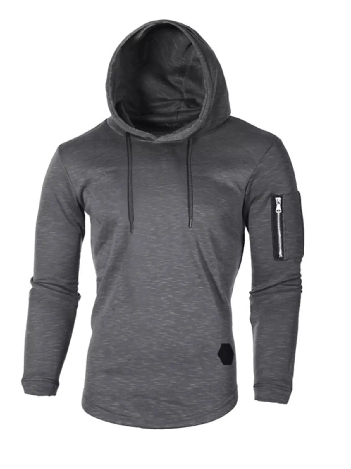 Men's Plus Size Casual Slim Fit Long Sleeve Hoodie by Partner Label