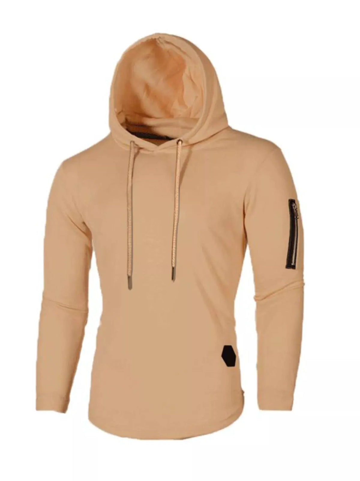Men's Plus Size Casual Slim Fit Long Sleeve Hoodie by Partner Label
