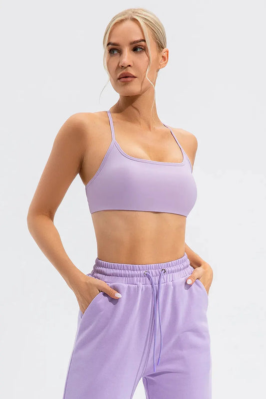 Crisscross Spaghetti Strap Active Cami by Partner Label
