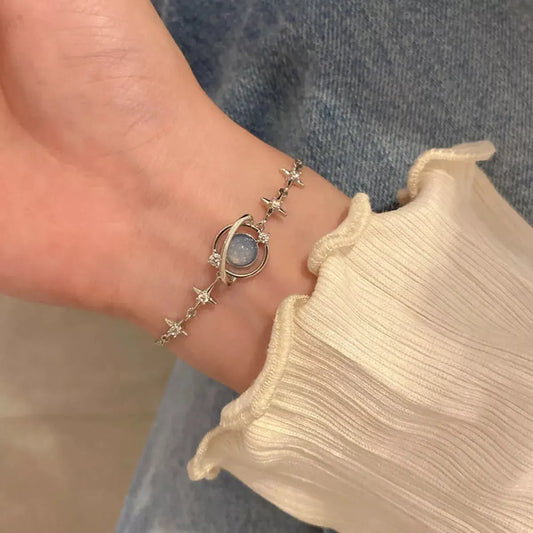 925 Sterling Silver Planet Bracelet by Partner Label