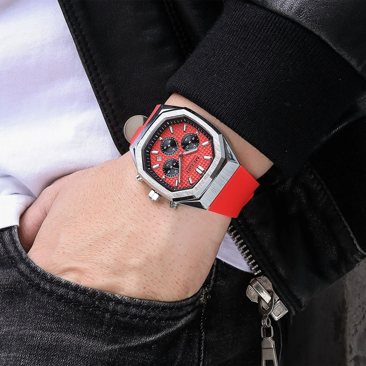 MEGIR Fashion Sport Military Watches for Men Luxury Quartz Wristwatch Silicone Strap Waterproof Date Clock 24-hour Reloj Hombre 2215 by MEGIR WATCH GROUP