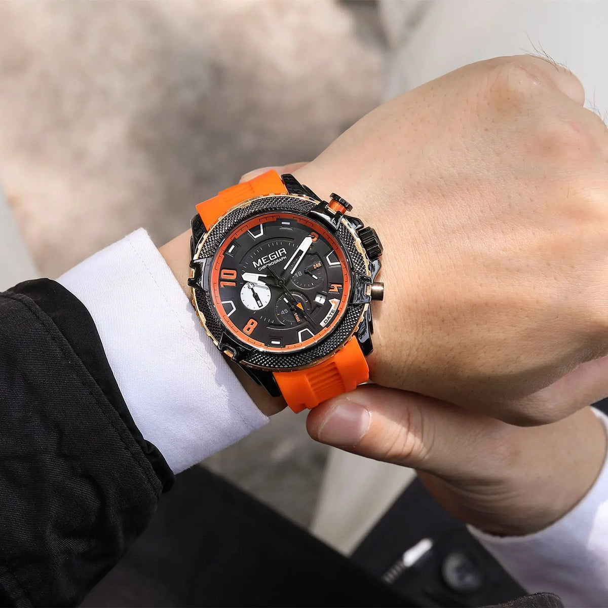 MEGIR Luxury Men's Watches Fashion Sport Quartz Watch Waterproof Date Chronograph Military Wristwatches Clock Reloj Hombre 2200 by MEGIR WATCH GROUP