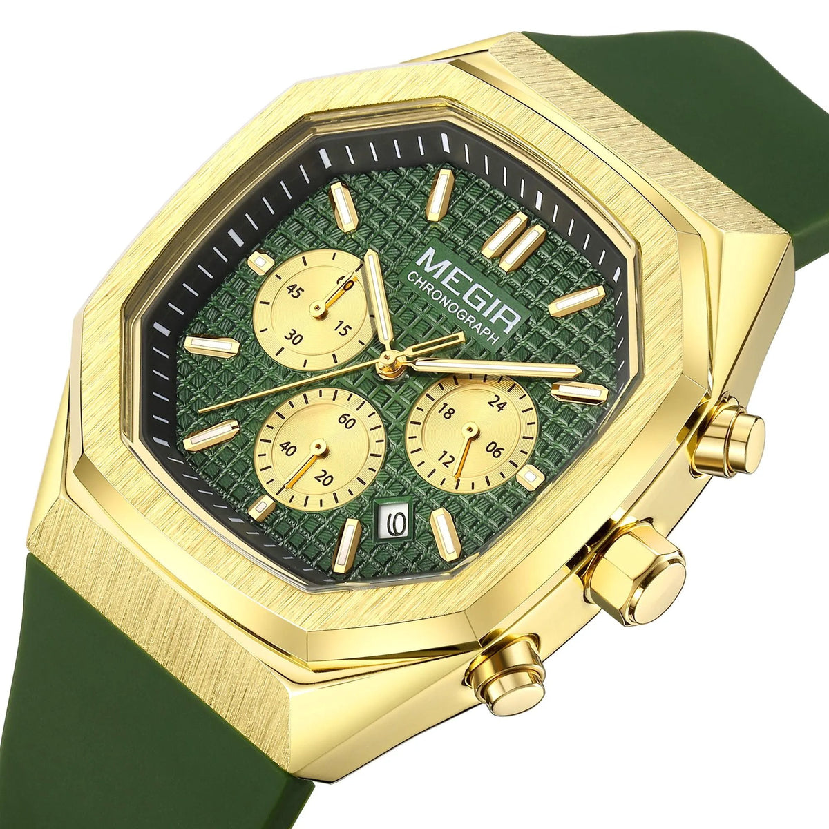 MEGIR Fashion Sport Military Watches for Men Luxury Quartz Wristwatch Silicone Strap Waterproof Date Clock 24-hour Reloj Hombre 2215 by MEGIR WATCH GROUP