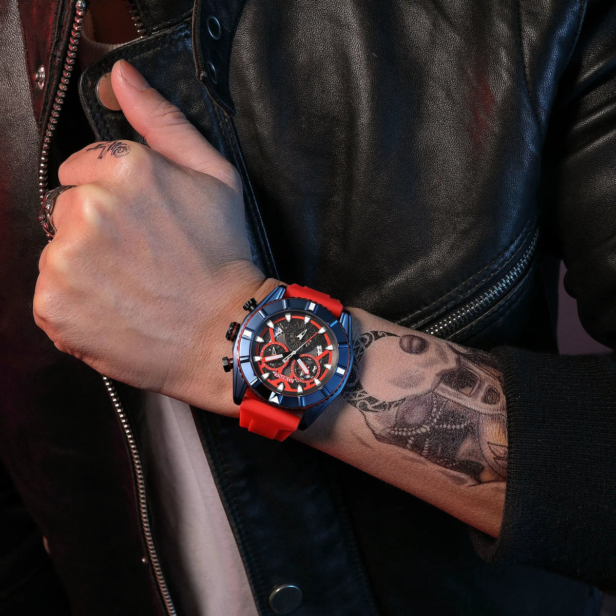 MEGIR Fashion Military Sports Watches for Men Silicone Waterproof Quartz Wristwatches with Chronograph Clock Date 24-hour 2209 by MEGIR WATCH GROUP