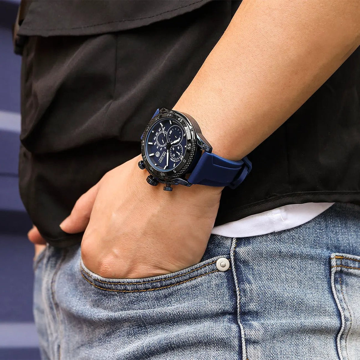 MEGIR Men's Watches Luxury Military Sport Wristwatches Waterproof Luminous Silicone Strap Quartz Chronograph Reloj Hombre 2211 by MEGIR WATCH GROUP
