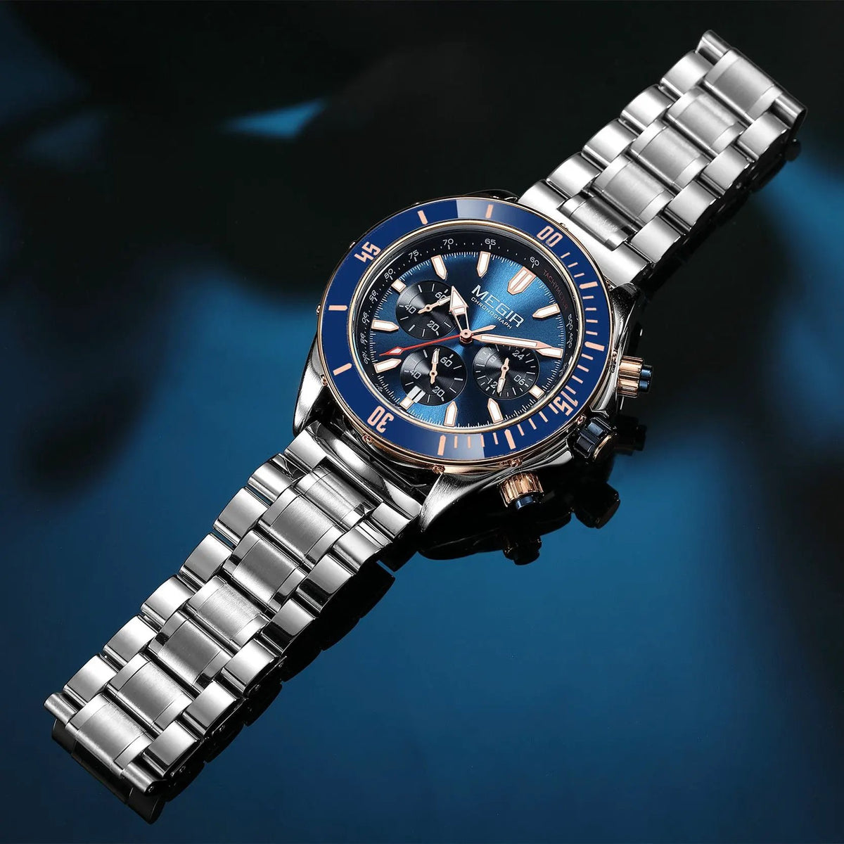 MEGIR Men Watch with Chronograph Fashion Quartz Military Waterproof Calendar Business Casual Wristwatches Clock Montre Homme 2226 by MEGIR WATCH GROUP