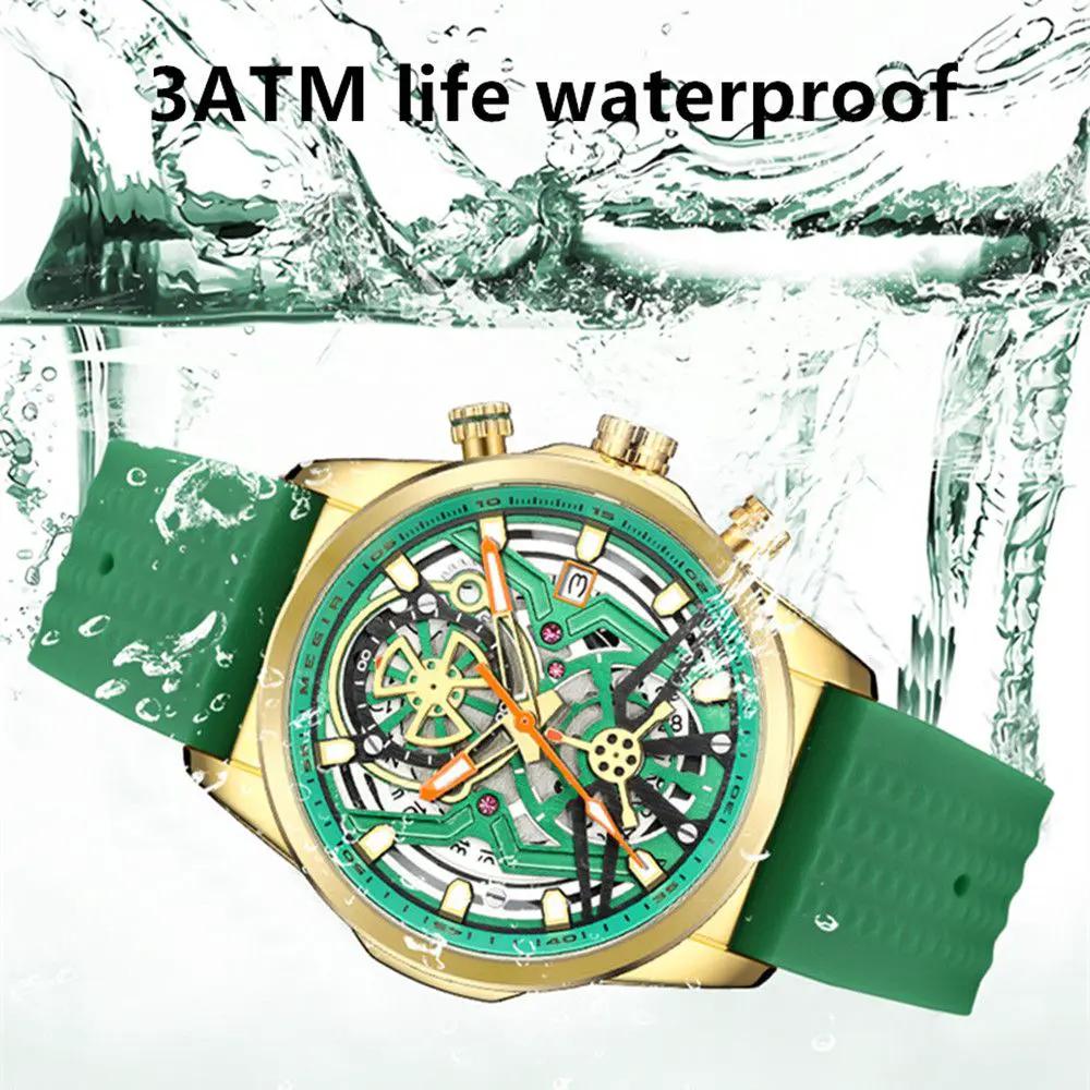 MEGIR Men's Watch Chronograph Fashion Quartz Wristwatch Waterproof Luminous Sports Military Watches Clock with Auto Date 2235 by MEGIR WATCH GROUP