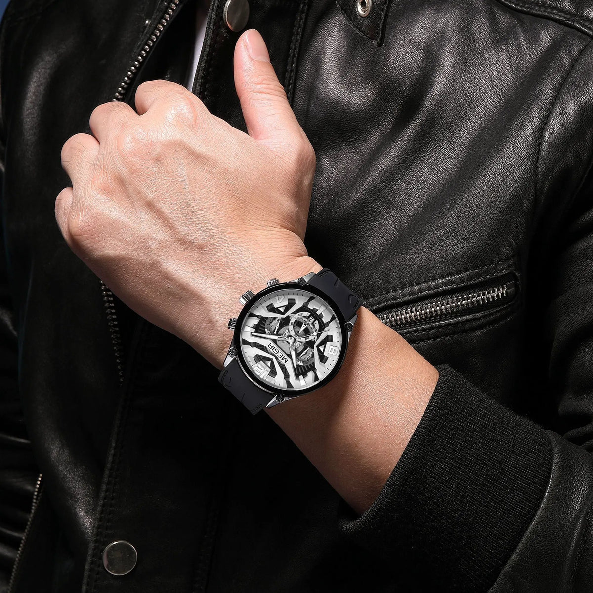 MEGIR Chronograph Luxury Men Quartz Military Watches Silicone Strap Waterproof Man Sport Wristwatch Date Clock Reloj Hombre 2222 by MEGIR WATCH GROUP