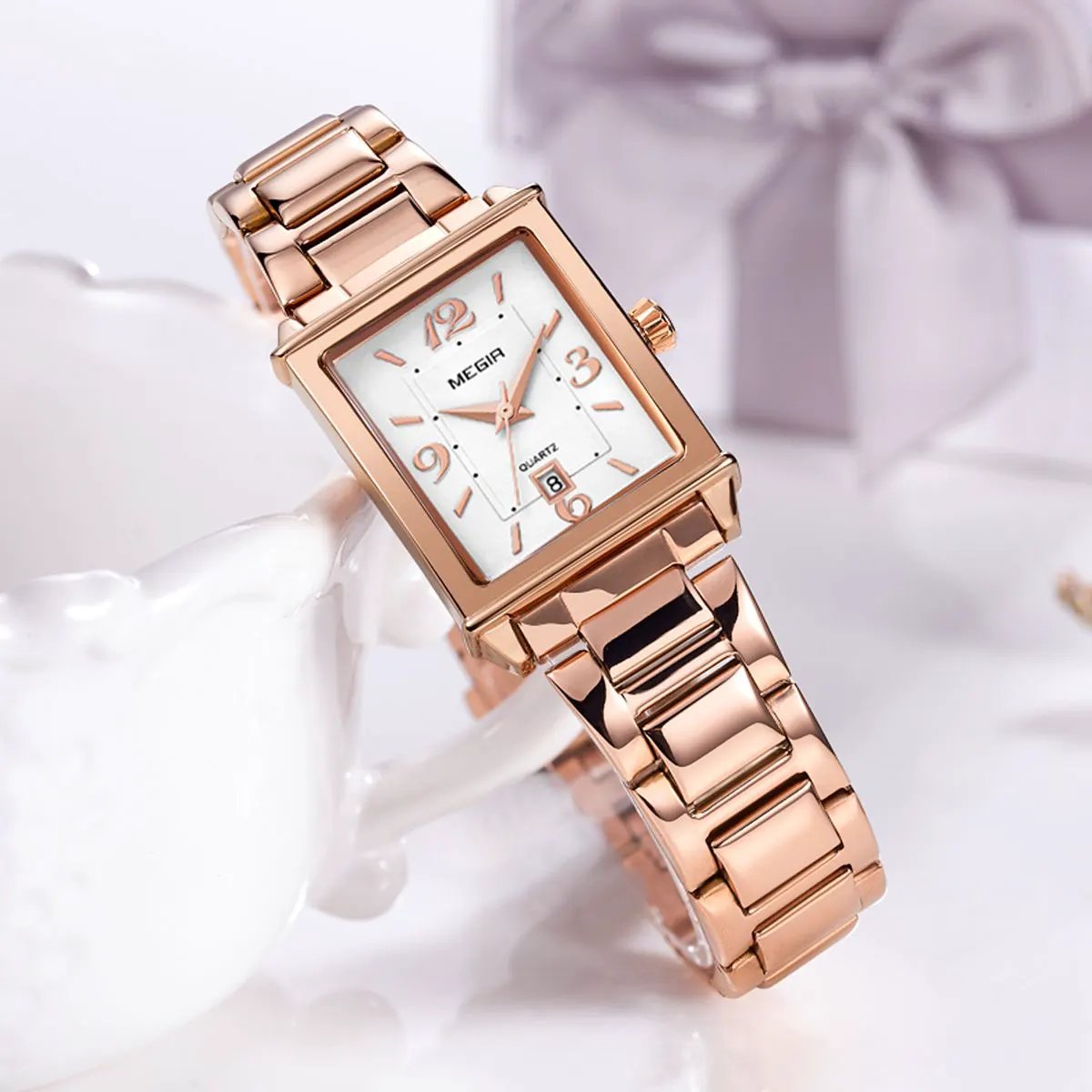 MEGIR Women Bracelet Watches Fashion Business Wristwatch for Ladies Elegant Quartz Watch Waterproof Date Clock Reloj Mujer 1079 by MEGIR WATCH GROUP
