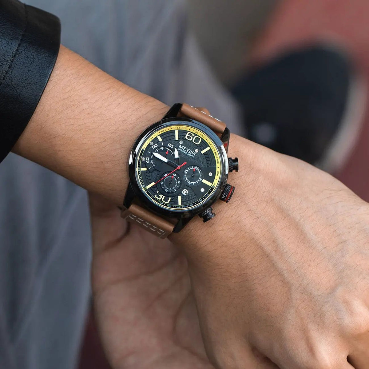 MEGIR Men Watches Fashion Brand Sport Quartz Chronograph Clock Waterproof Man Business Wristwatch 24-hour Relogio Masculino 2110 by MEGIR WATCH GROUP