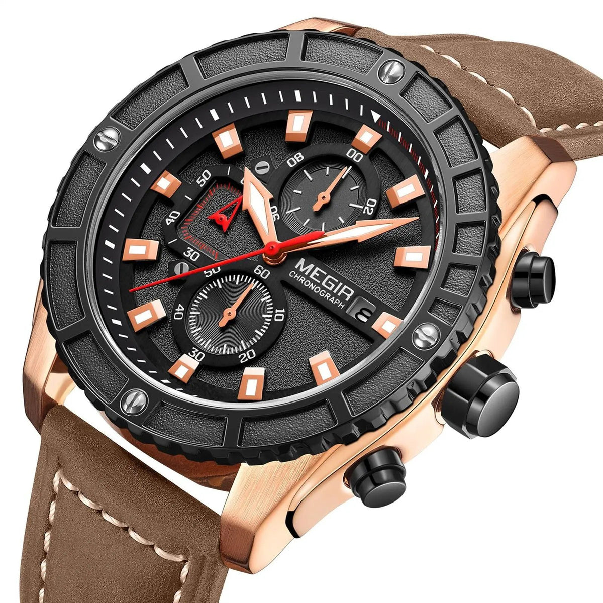 MEGIR Fashion Men's Sport Watches Waterproof Luminous Man Quartz Military Wristwatch Clock Gift for Men Relogio Masculino 2119 by MEGIR WATCH GROUP