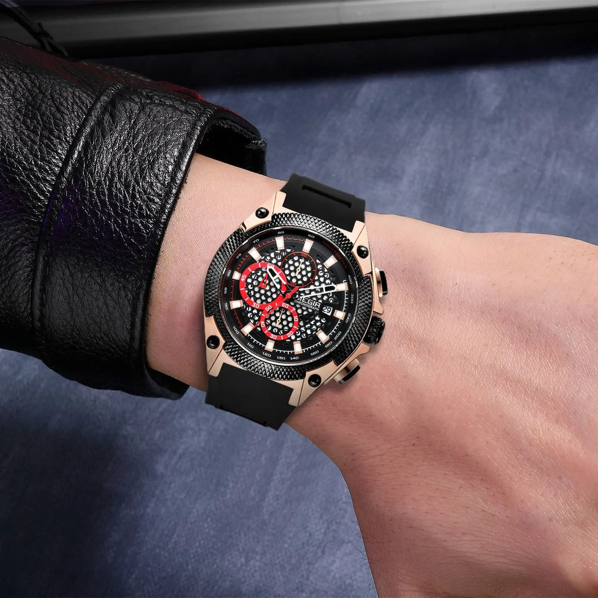 MEGIR Men's Sport Watches Luxury Silicone Strap Man Chronograph Clock Waterproof Luminous Quartz Wristwatch Montre Homme 2127 by MEGIR WATCH GROUP