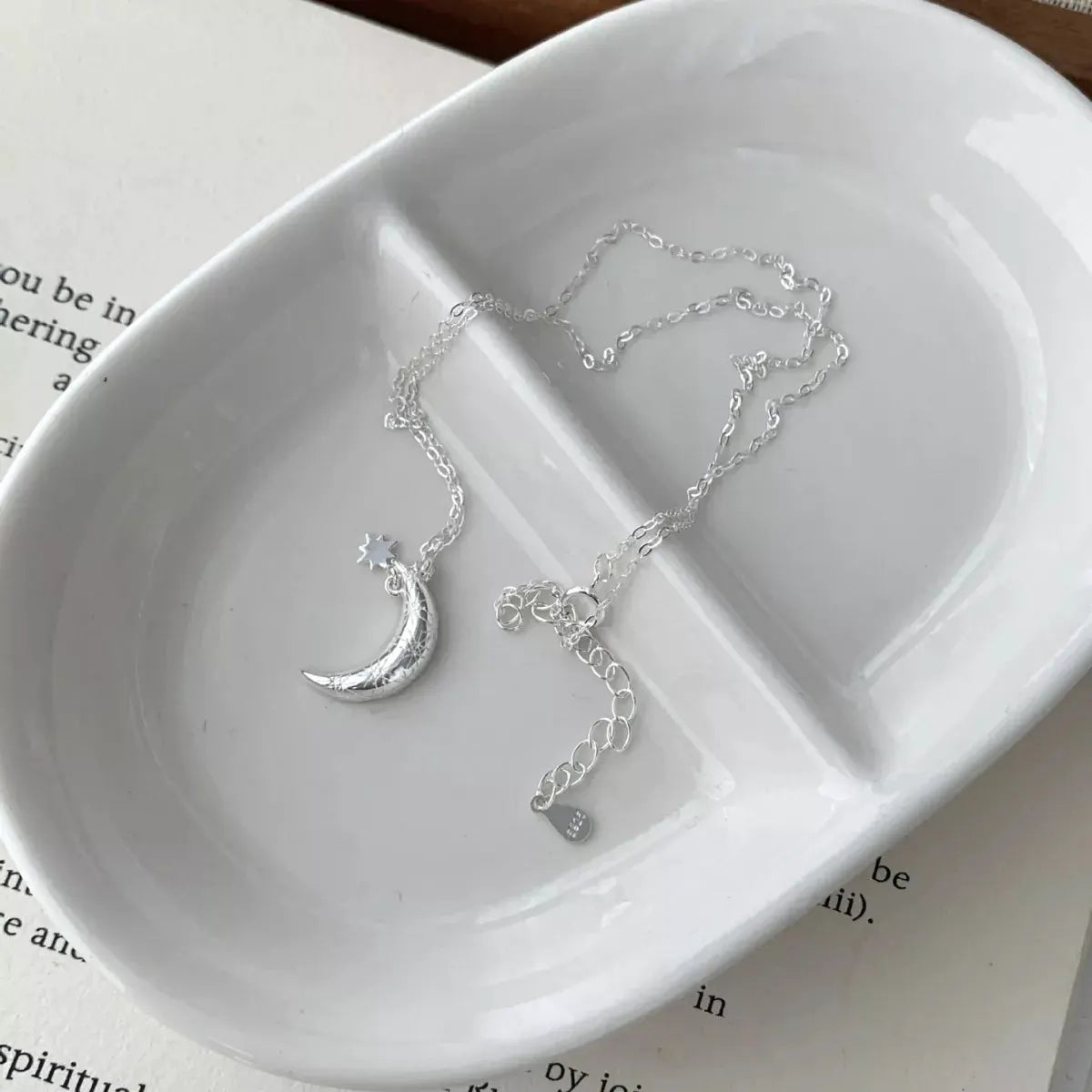 925 Sterling Silver Star Moon Necklace by Partner Labels