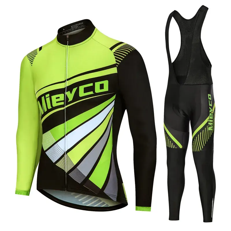 Men Long Sleeve Cycling Jersey Set MTB Road Bike Breathable Outdoor Cycling Suit by Vimost Shop