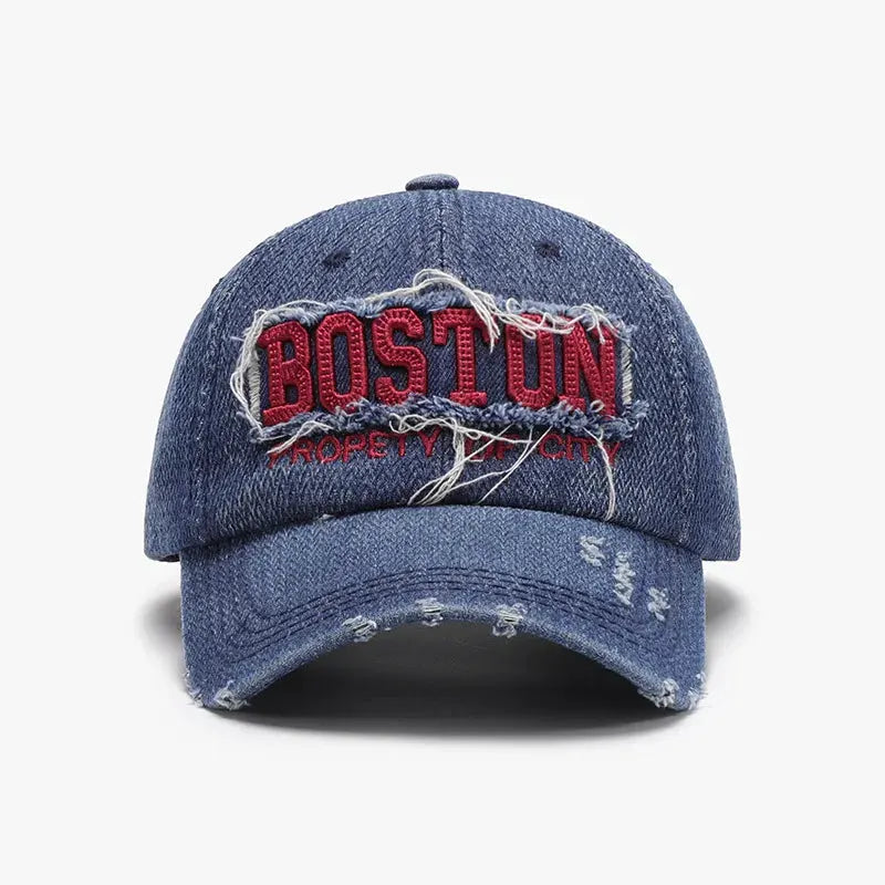 Letter Adjustable Cotton Baseball Cap by Partner Label