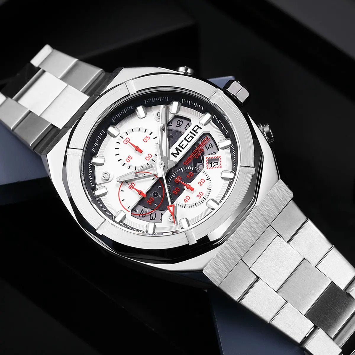 MEGIR New Watch for Men Top Brand Luxury Casual Quartz Wristwatch with Chronograph Waterproof Luminous Auto Date Reloj Hombre 2225 by MEGIR WATCH GROUP
