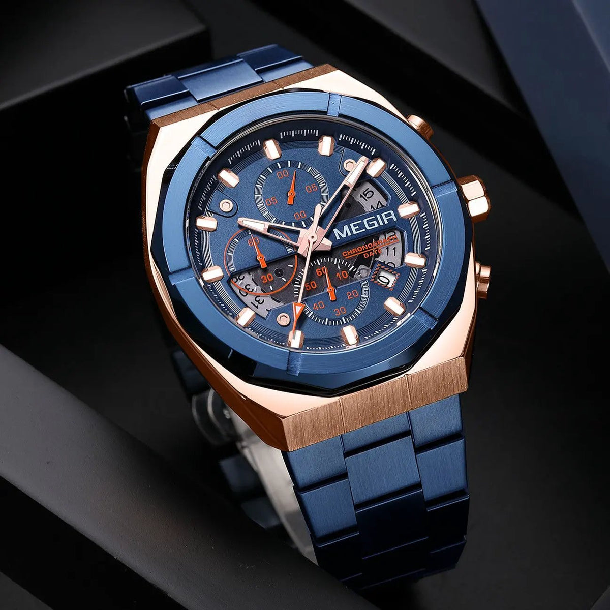 MEGIR New Watch for Men Top Brand Luxury Casual Quartz Wristwatch with Chronograph Waterproof Luminous Auto Date Reloj Hombre 2225 by MEGIR WATCH GROUP