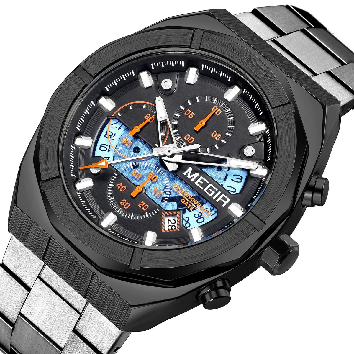 MEGIR New Watch for Men Top Brand Luxury Casual Quartz Wristwatch with Chronograph Waterproof Luminous Auto Date Reloj Hombre 2225 by MEGIR WATCH GROUP