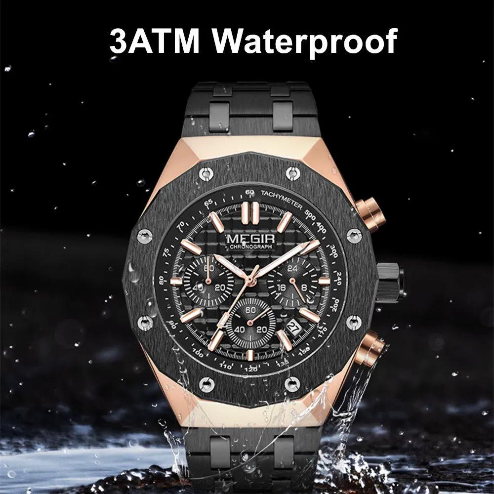 MEGIR Relogio Masculino Luxury Business Men Watches Fashion Military Watch Date Luminous Casual Quartz Wristwatch Man Clock 2213 by MEGIR WATCH GROUP