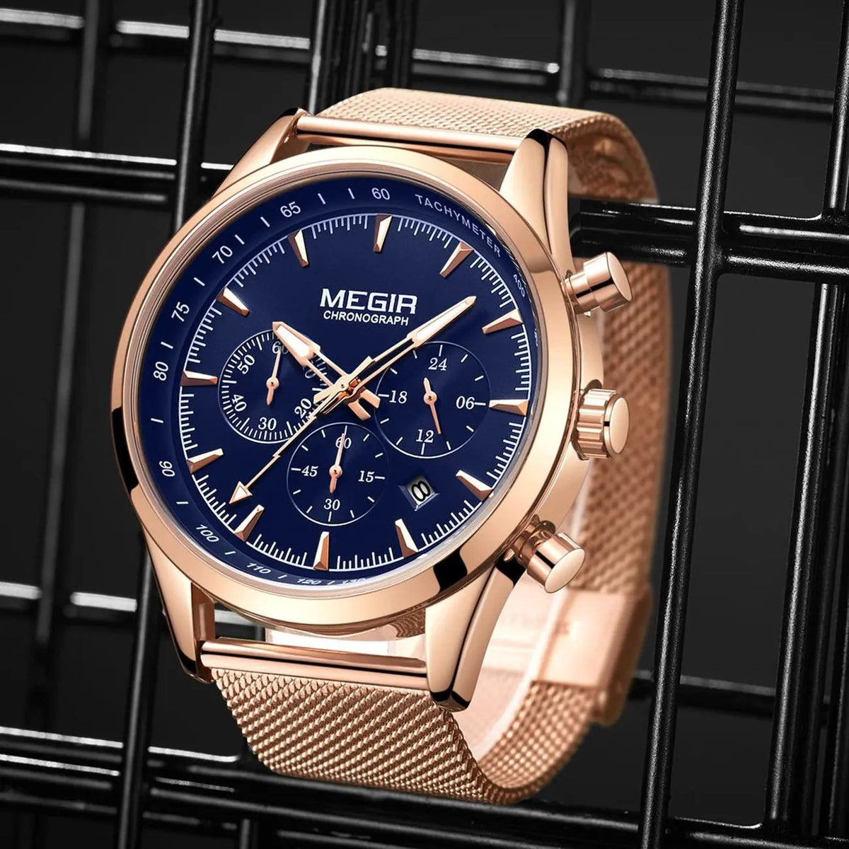 MEGIR Fashion Watch for Men Top Luxury Big Dial Business Quartz Watches Waterproof Steel Wrist Watch Clock Relogio Masculino 2153 by MEGIR WATCH GROUP