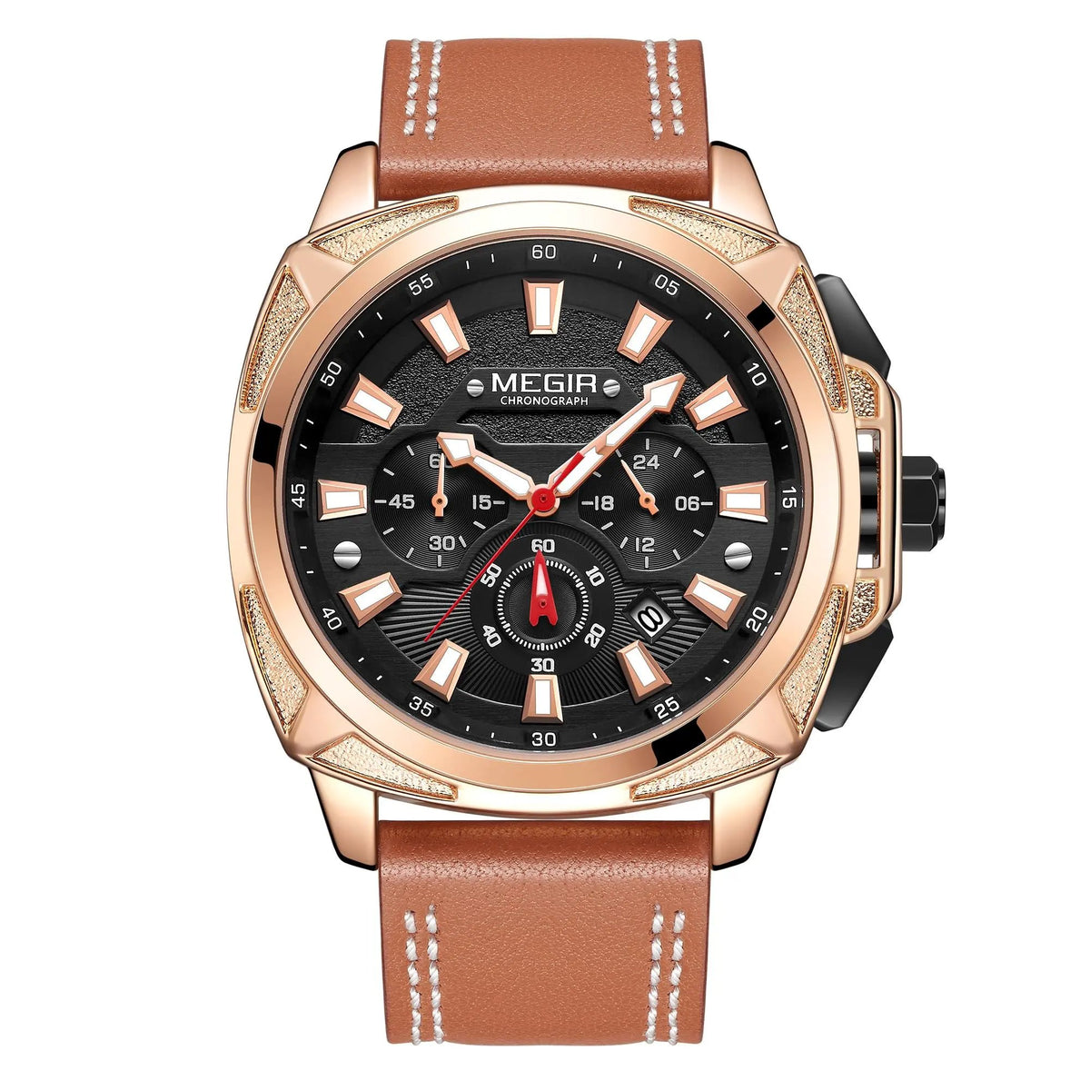 MEGIR Relogio Masculino Watches Men Fashion Leather Band Sports Military Watches Luxury Quartz Business Wristwatch Reloj Hombre 2128 by MEGIR WATCH GROUP