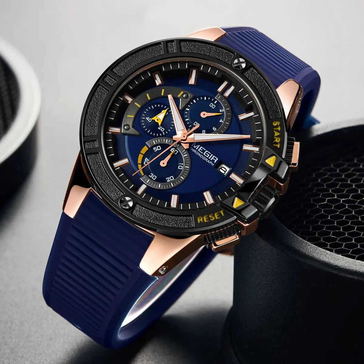 MEGIR Quartz Watches for Men Luxury Sport Military Wristwatches Waterproof Man Clock Date Chronograph Relogio Masculino 2095 by MEGIR WATCH GROUP