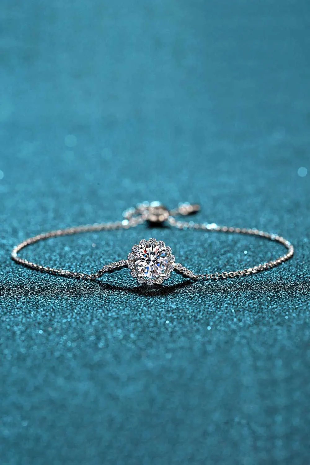 1 Carat Moissanite Chain Bracelet by Partner Label