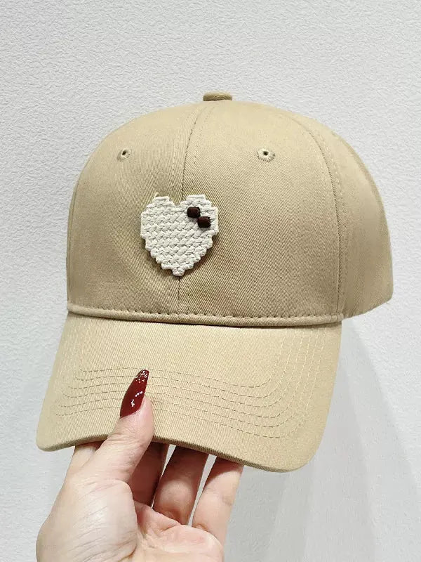 Heart Adjustable Baseball Cap by Partner Label
