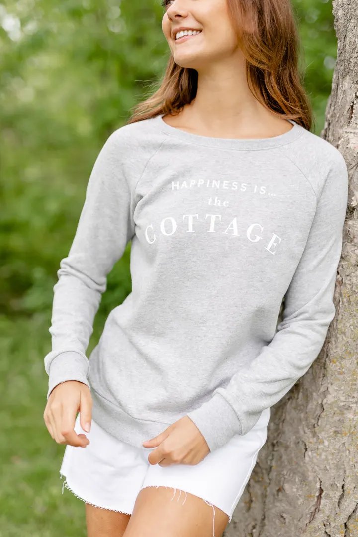 Women's Cottage Crew Sweatshirt, Heather Grey by Cottage Collection