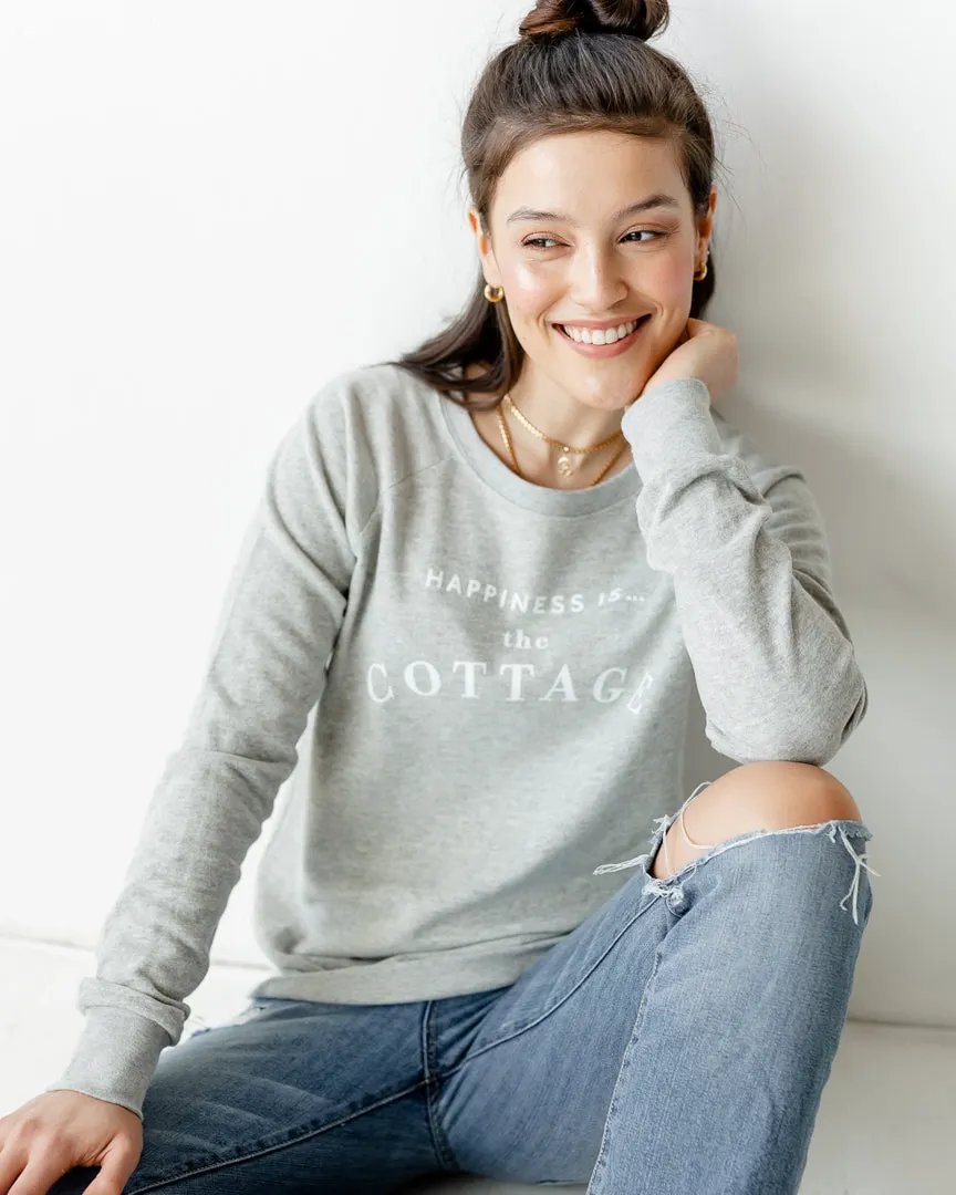 Women's Cottage Crew Sweatshirt, Heather Grey by Cottage Collection
