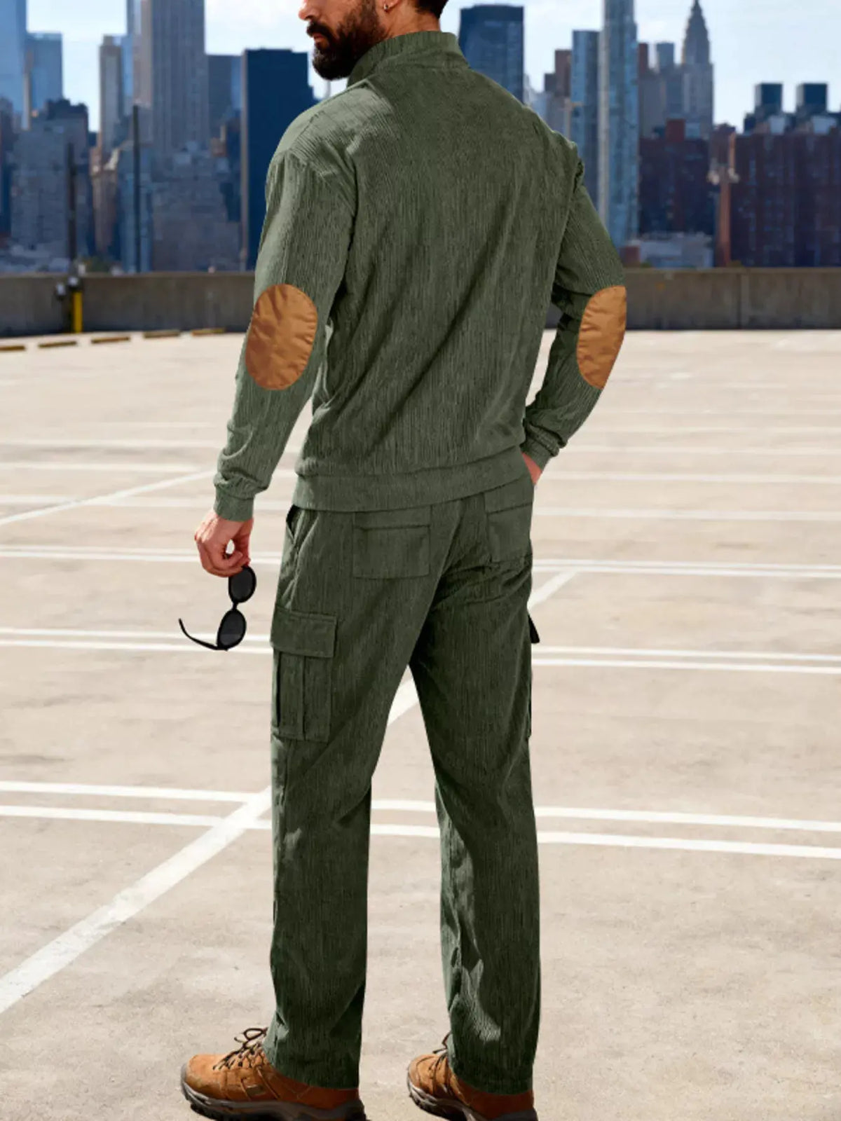 Men's Full Size Casual Button Detail Top and Pants Set Plus Size by Trendsi