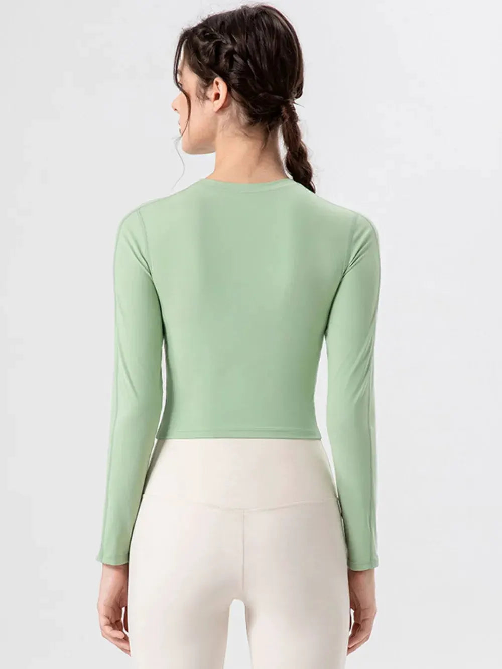 Round Neck Long Sleeve Active T-Shirt by Partner Label