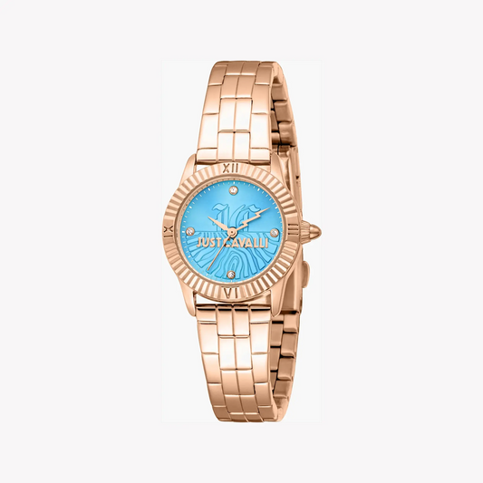 Just Cavalli Women's Rose Gold Watch, Blue Dial | Jc1l328m0065 by JUST CAVALLI