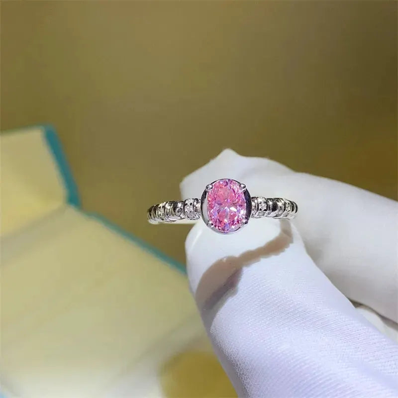 1 Carat Moissanite 925 Sterling Silver Ring by Partner Label