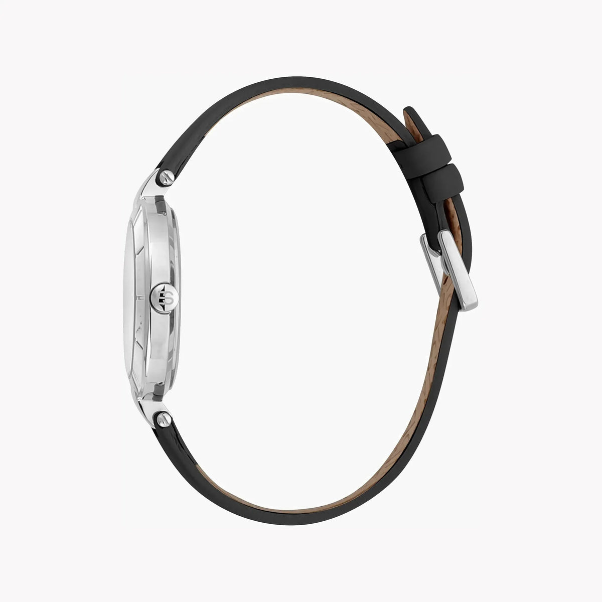 Esprit Women's Black Leather Watch, Silver Dial | Es1l153m0045 by ESPRIT