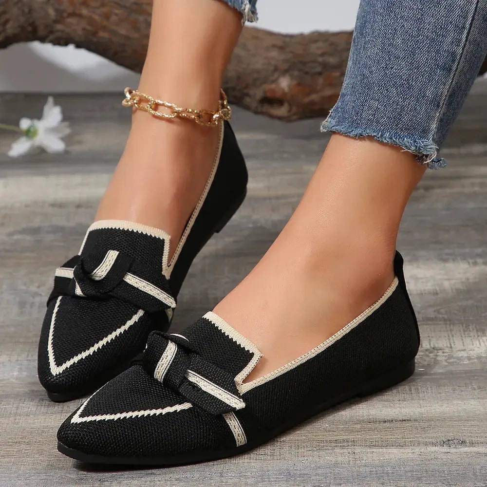 Point Toe Mesh Flat Slip-Ons by Partner Label