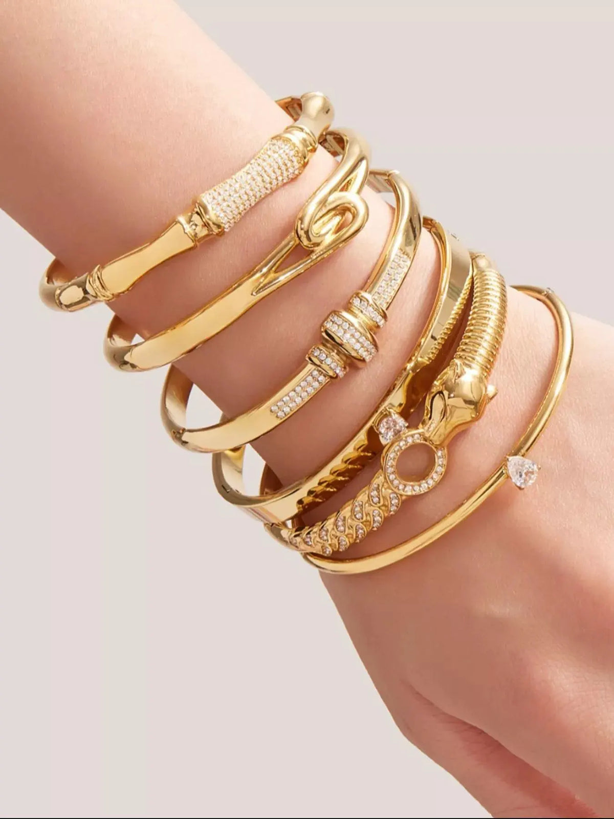 18K Gold-Plated Zircon Bracelet by Partner Label