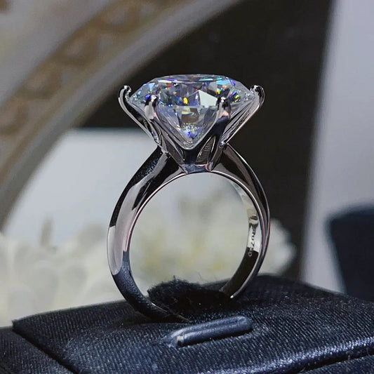10 Carat Moissanite 925 Sterling Silver Ring by Partner Label
