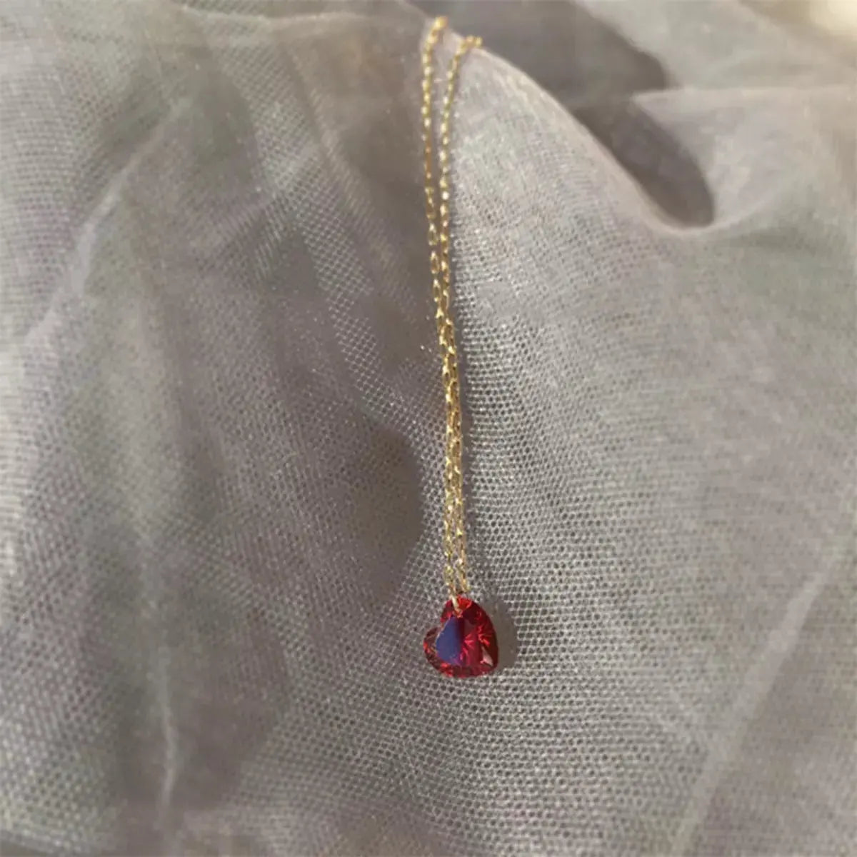 925 Sterling Silver Zircon Heart Necklace by Partner Labels