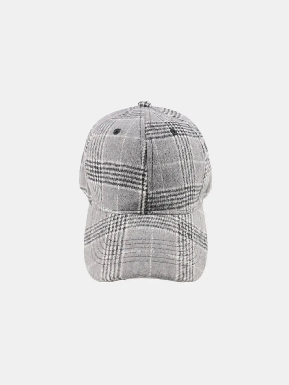 Plaid Adjustable Cotton Baseball Cap by Partner Label