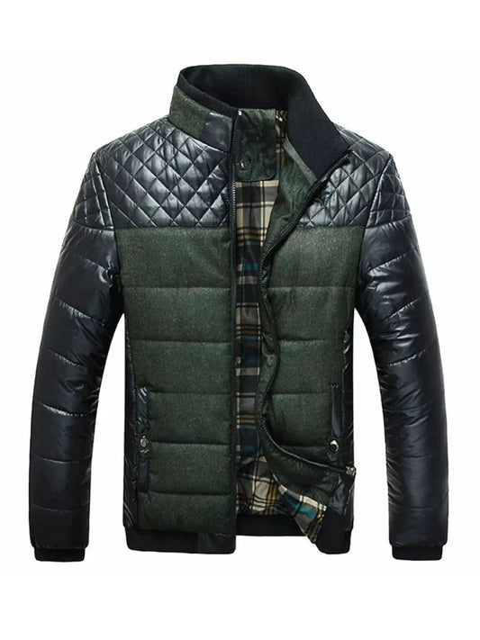 Men's Plus Size Zip Up Puffer Jacket by Partner Label
